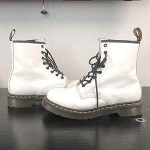 white doc martin boots